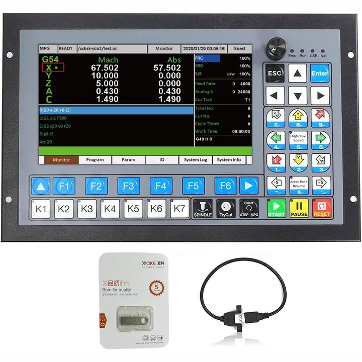 RATTMMOTOR CNC steuerung System DDCS Expert, 5 Achsen Offline Motion Controller PLC 1MHz G Code U Di