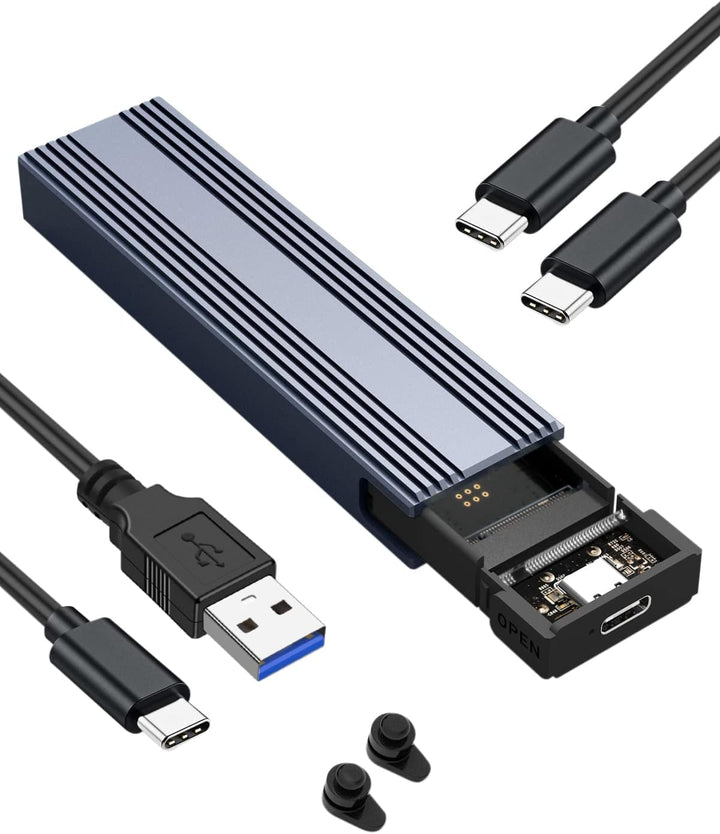 VCOM M.2 NVMe SSD Gehäuse, 10Gbps NVMe PCIe auf USB Adapter mit USB 3.2 Gen2, werkzeugfreie Installa
