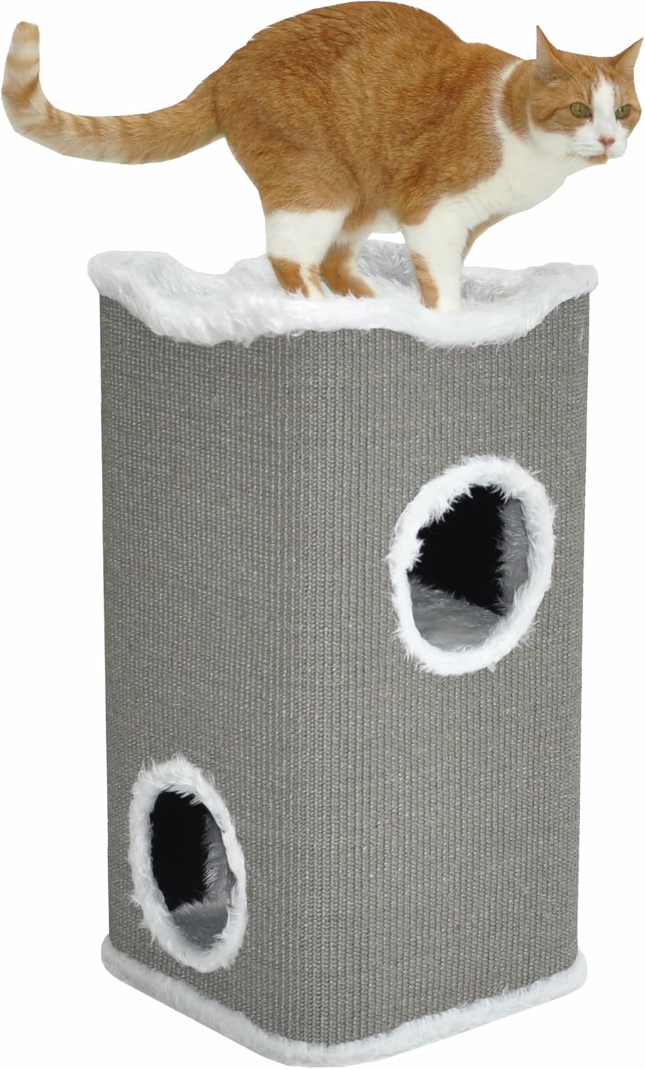 nanook Kratztonne Kratzbaum Katzenkratzbaum Toni für Katzen, 74 cm, robust und stabil, mit 2 Höhlen,