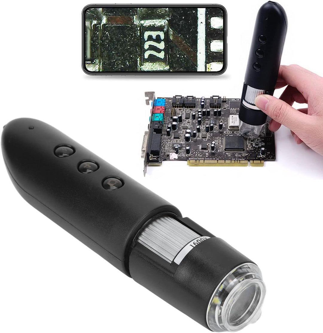Digitales Mikroskop, Wireless WIFI 1600X Super HD Handheld-Mikroskope Elektronischer Detektor für Ko