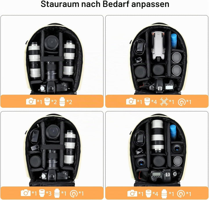 MOSISO Kamerarucksack,DSLR/SLR/Spiegellose Fotografie Kameratasche Puffer Gepolsterte Stossfeste Tas