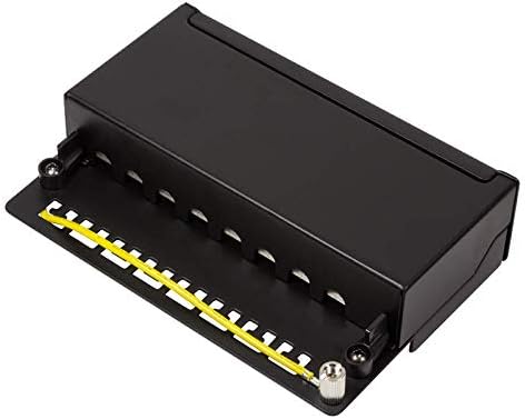 tsnetworks CAT.6a 8 Port Patchpanel/Patchfeld 8X vollgeschirmte RJ45 Buchsen 10GBit, Metallgehäuse s