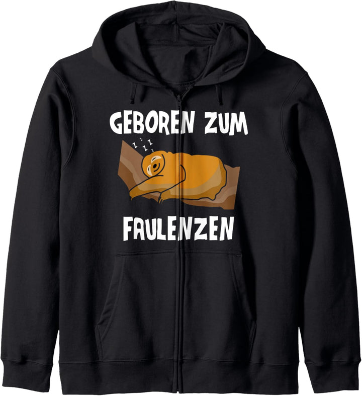 Geboren Zum Faulenzen Faultiere Lustiges Faultier Kapuzenjacke