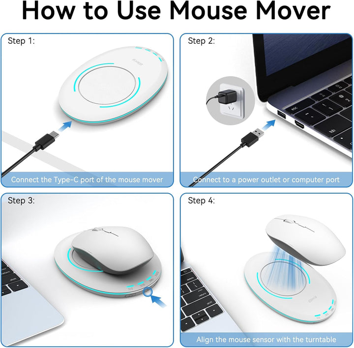 Ultra Dünner Mouse Jiggler Mover Nicht nachweisbar mit Einstellbarem Intervall,Mechanisch Mausbewege