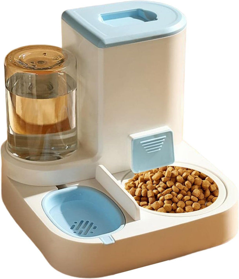 JINGLING Automatisches Futter Und Wasserspender, 2 In 1 Haustier Futter Und Tränke, Katzen Wasserspe