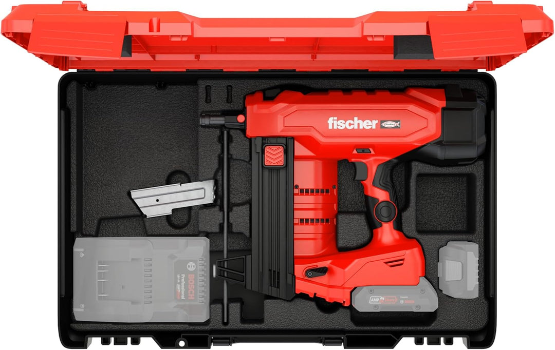 fischer Akku-Beton-Nagler FXC 85 Set, gasfreies Setzgerät, AMPShare Alliance, mit Tiefeneinstellung,