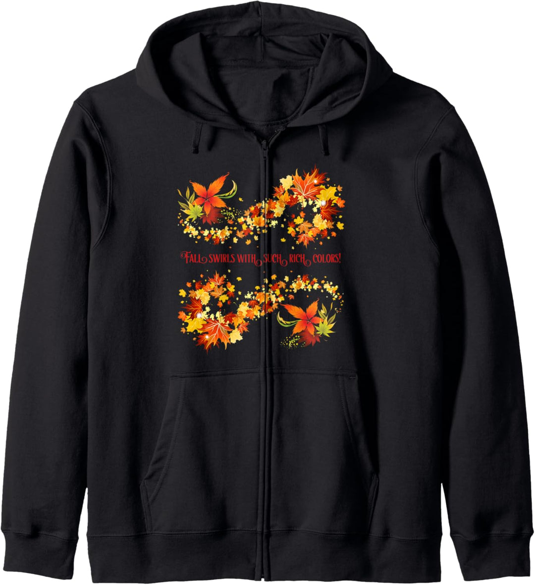 Herbstblätter wirblen in satten Ferben Kapuzenjacke