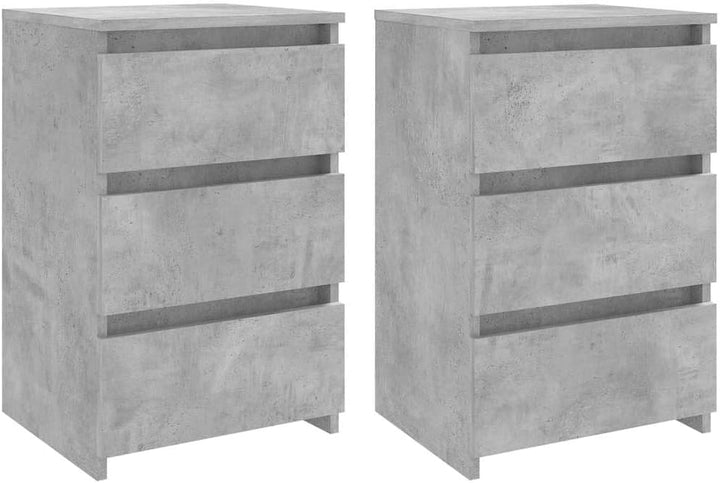 vidaXL 2X Nachttisch mit 3 Schubladen Nachtschrank Nachtkonsole Nachtkommode Schlafzimmer Schrank Ko