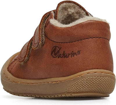 NATURINO Lauflernschuhe mit Wollfutter, Cognac