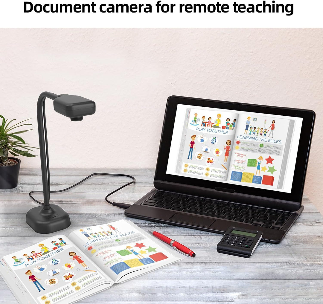 Dokumentenkamera für Lehrer und Klassenzimmer, USB-Webcam/Doc-Kamera, integriertes Mikrofon, Mac OS,