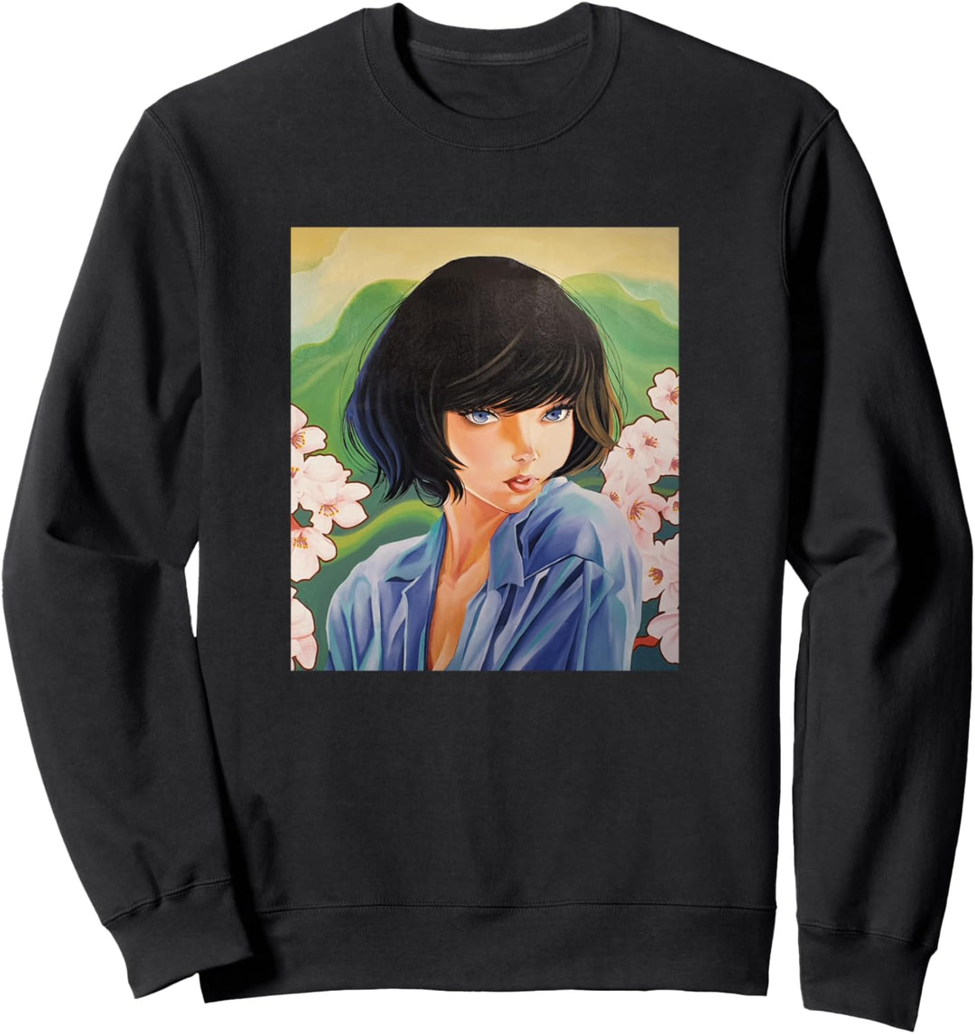 SWEET & LOVELY GIRL, YOUNG LADY WITH WHITE FLOWERS Sweatshirt