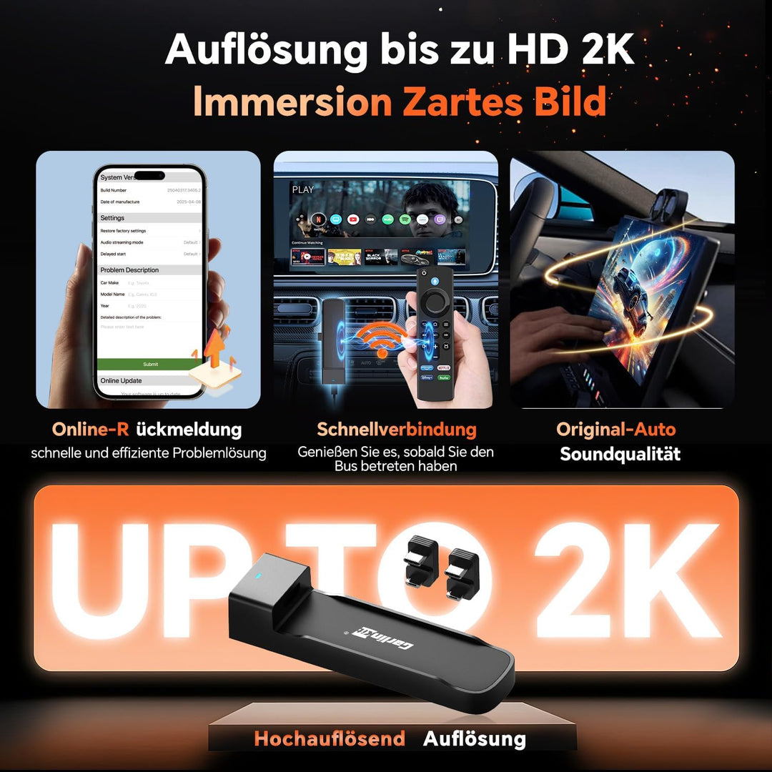 Carlinkit FireDrive Link Pro – TV-Stick-zu-CarPlay-Adapter, wandelt kabelgebundenes CarPlay in HDMI