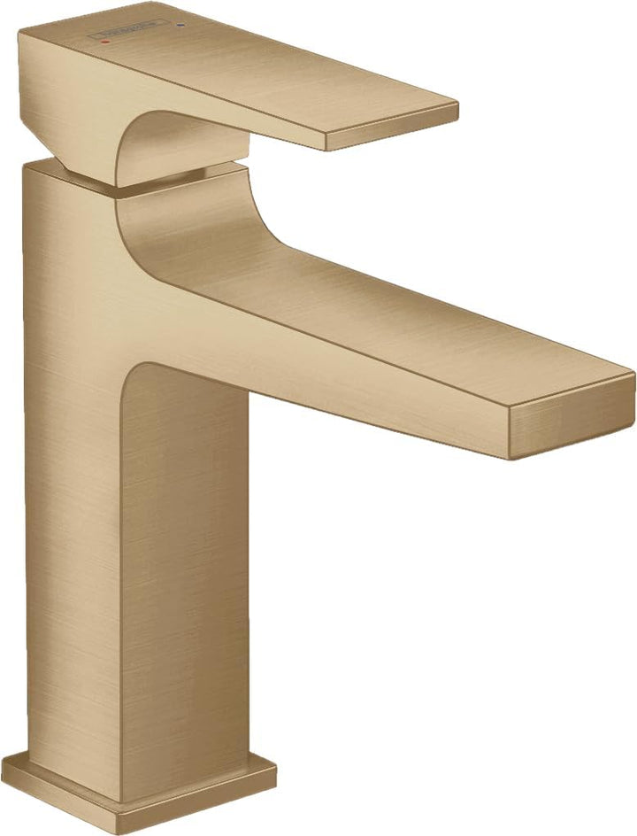 hansgrohe Wasserhahn Metropol, wassersparende Armatur mit Komfort-Höhe 110mm mit Push-Open Ablaufgar