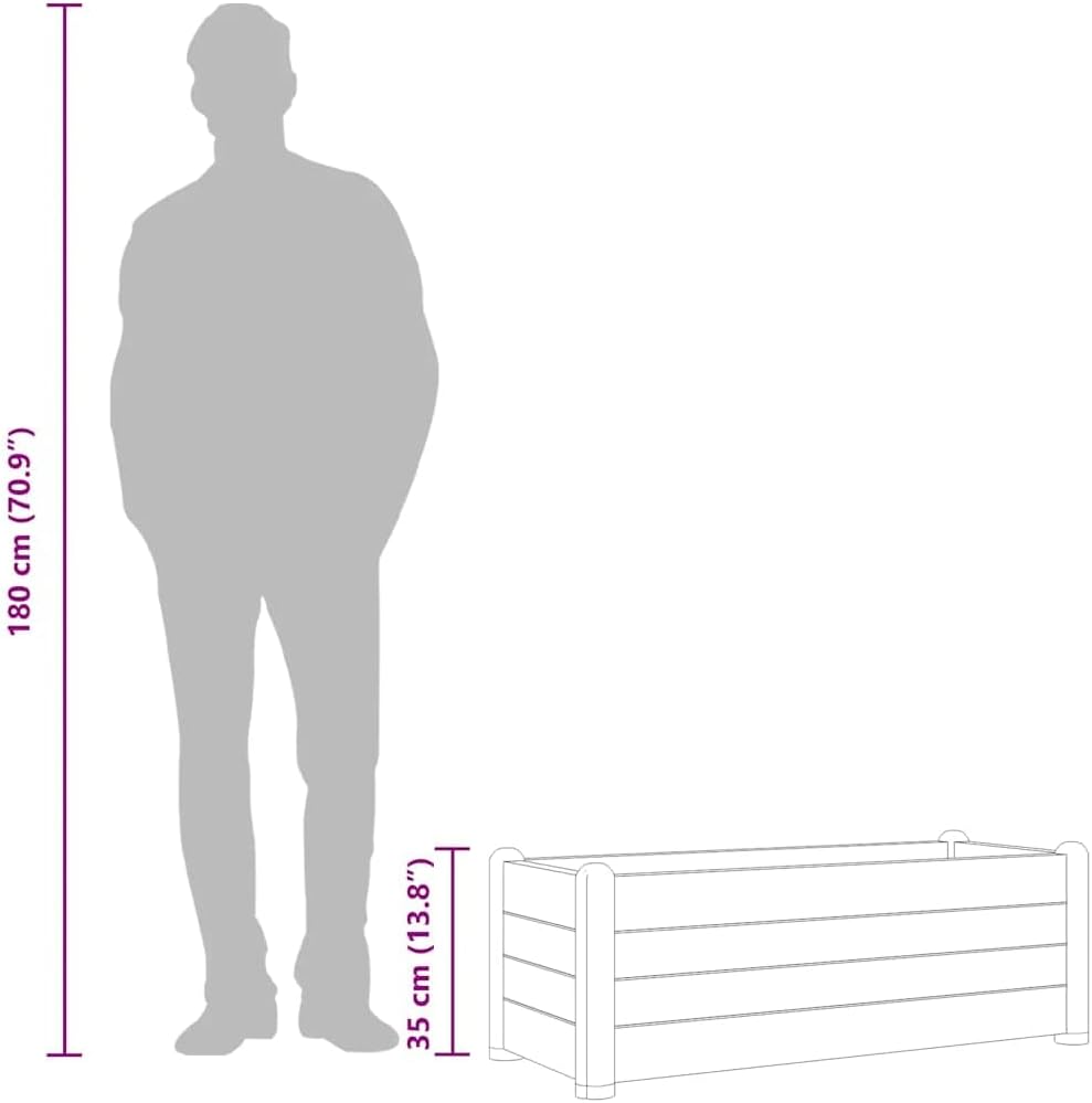 vidaXL Garten Hochbeet Blumenkasten Pflanzkasten Gemüsebeet Kräuterbeet Frühbeet Pflanzbeet Blumenkü