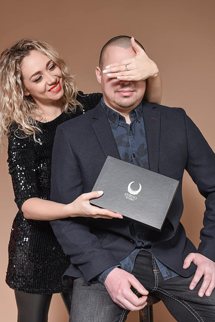 Corno d´Oro Schreibmappe A4 12 Zoll Fach für iPad Tablet I RFID Konferenzmappe Leder mit Reissversch
