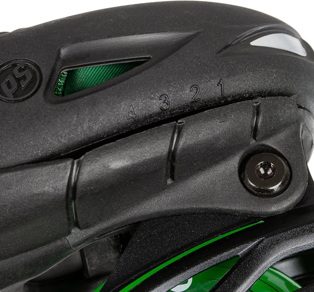 Powerslide Inline Skates Universe 4W Green, grössenverstellbar, Grün für Kinder, ABEC 7 Kugellager,