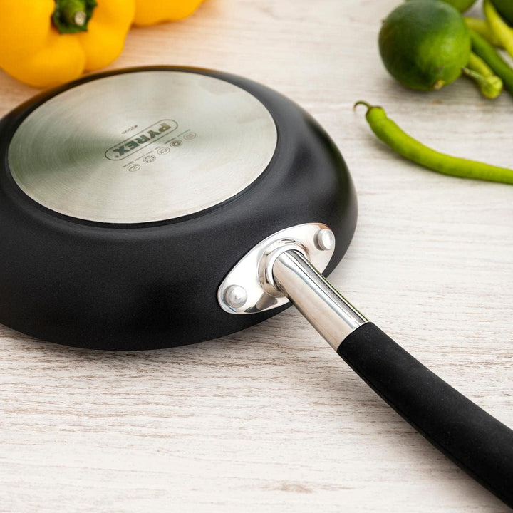 Pyrex Pfanne aus Aluminium, 20 cm, vollständige Induktion, dreilagige Antihaftbeschichtung, lange Ha