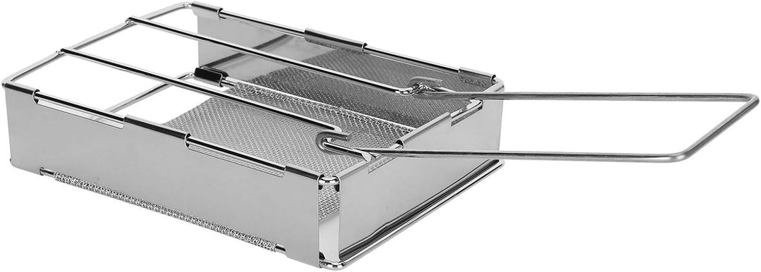 Camping Toaster Rack, 304 Edelstahl Toastständer Backblech, Tragbarer Camping Kocher Toaster für BBQ