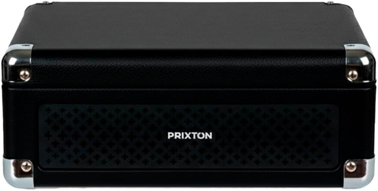 PRIXTON Tragbarer CD-Player mit Bluetooth, FM-Radio und AUX, 6W Lautsprecher (2x3W), Kompatibel mit