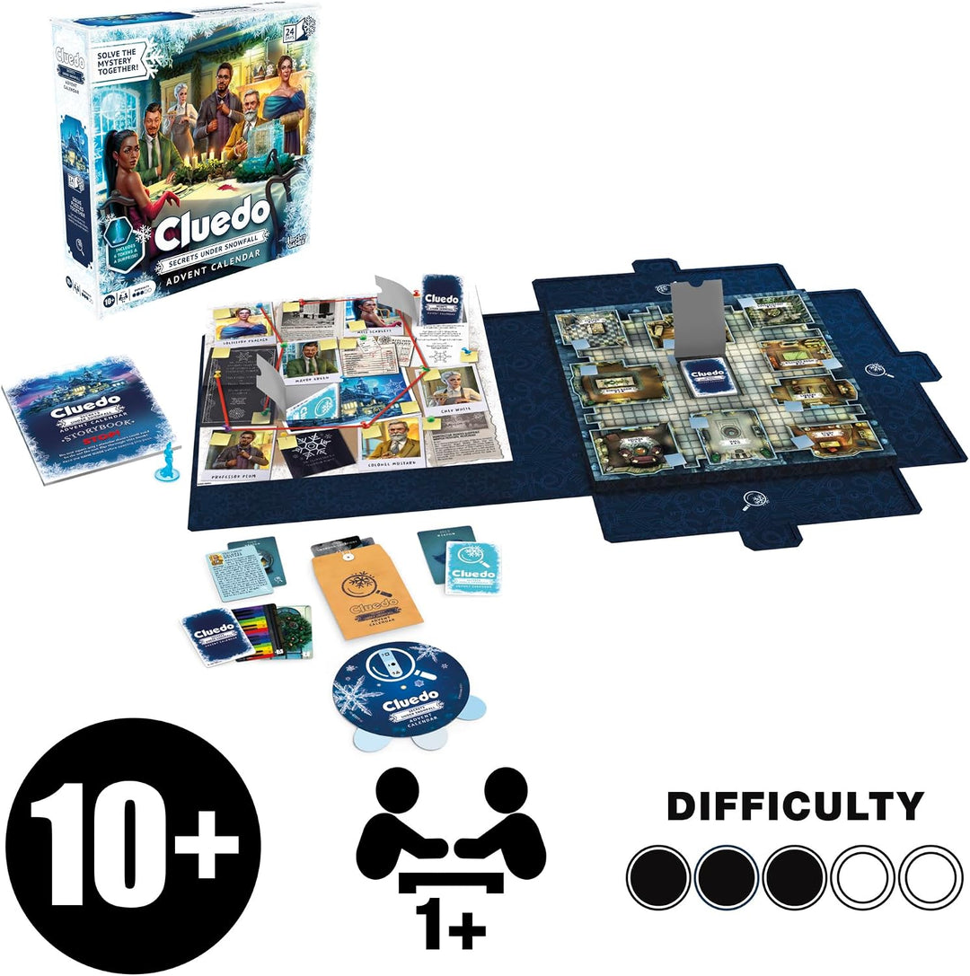 Cluedo Adventskalender Geheimnisse unter Schneefall - Englische Version