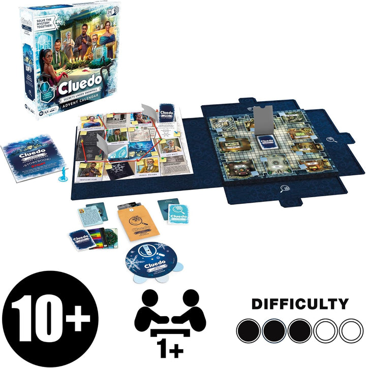 Cluedo Adventskalender Geheimnisse unter Schneefall - Englische Version