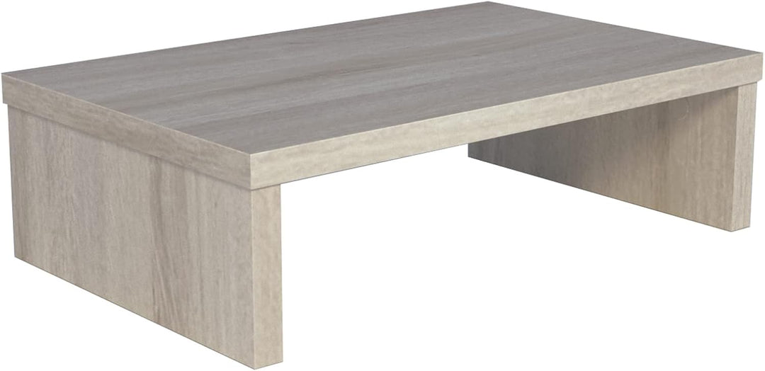 Henor Monitorständer TV-Bildschirmerhöhung in FSC® Holz 42 x 26.5 x 12 cm. Unterstützt 50 kg Eiche E