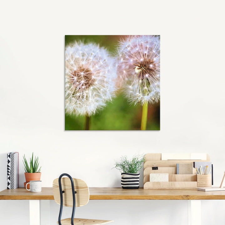 ARTland Glasbilder Wandbild Glas Bild einteilig 40 x 40 cm Quadratisch Pflanzen Blumen Mikro Makro P