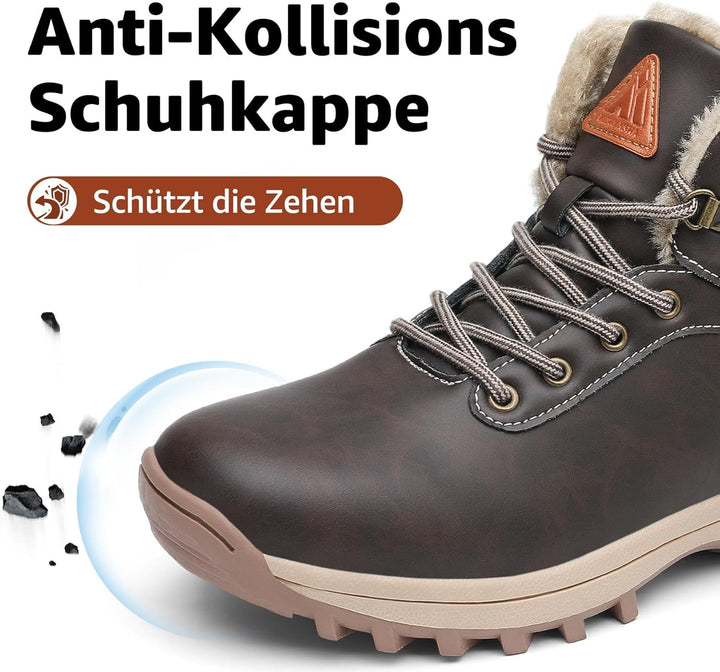 Mishansha Damen Herren Winterschuhe Warm Gefüttert Winterstiefel Wasserdicht Trekking Wanderschuhe G