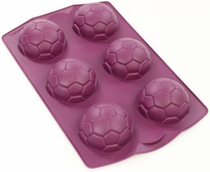 TUPPERWARE Backen Silikonform Fussball lila Muffin Backform Easyplus Bällchen