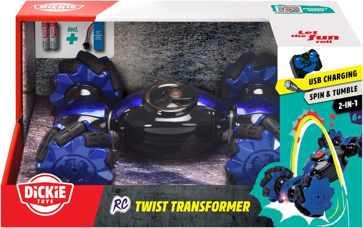 Dickie Toys - RC Twist Transformer - ferngesteuertes 2-in-1-Auto für Coole Stunts (bis 10 km/h), Spi
