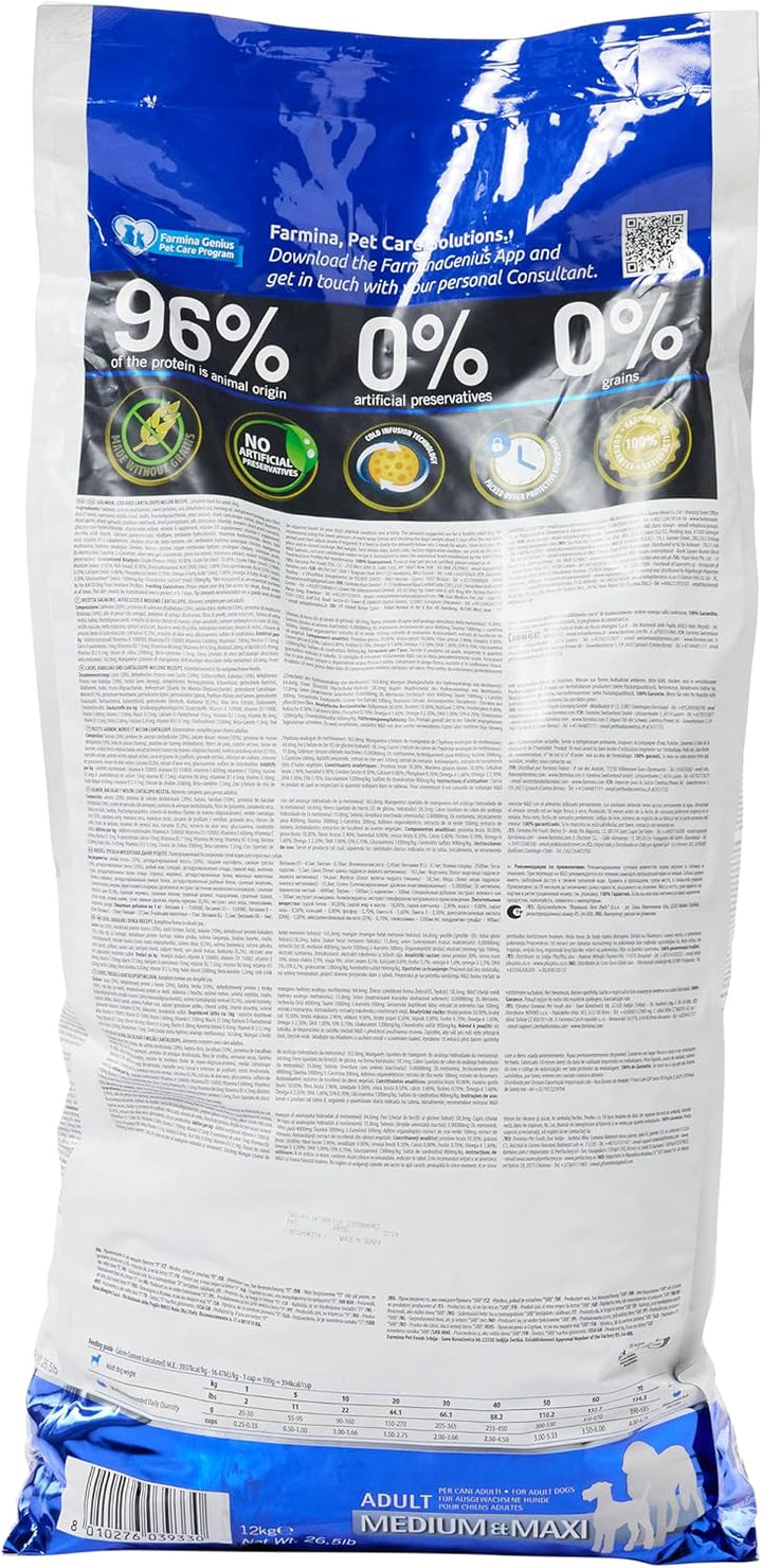 N&D Ocean Dog Salmon, COD and Cantaloupe Melon Adult MEDIUM & Maxi 12 KG