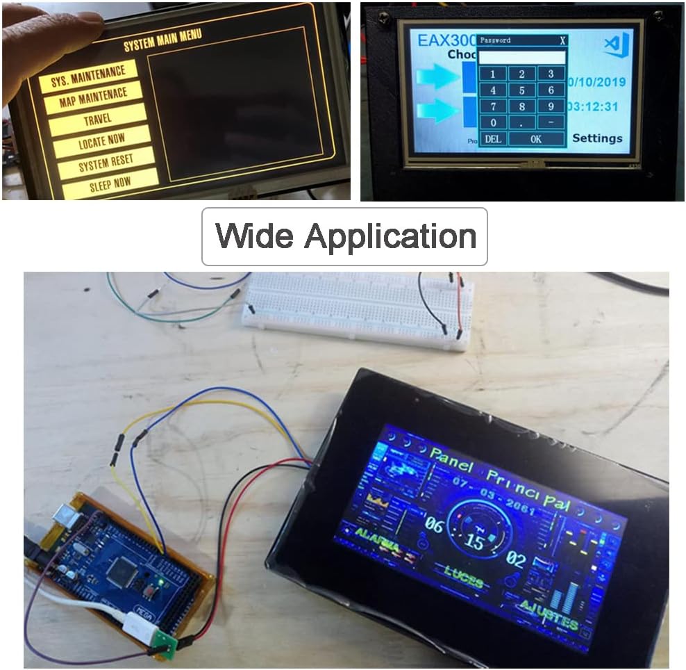 DIYmalls Nextion Enhanced 3,5 Zoll HMI Display Resistiver Touchscreen 5V TFT LCD 480 x 320 für Ardui