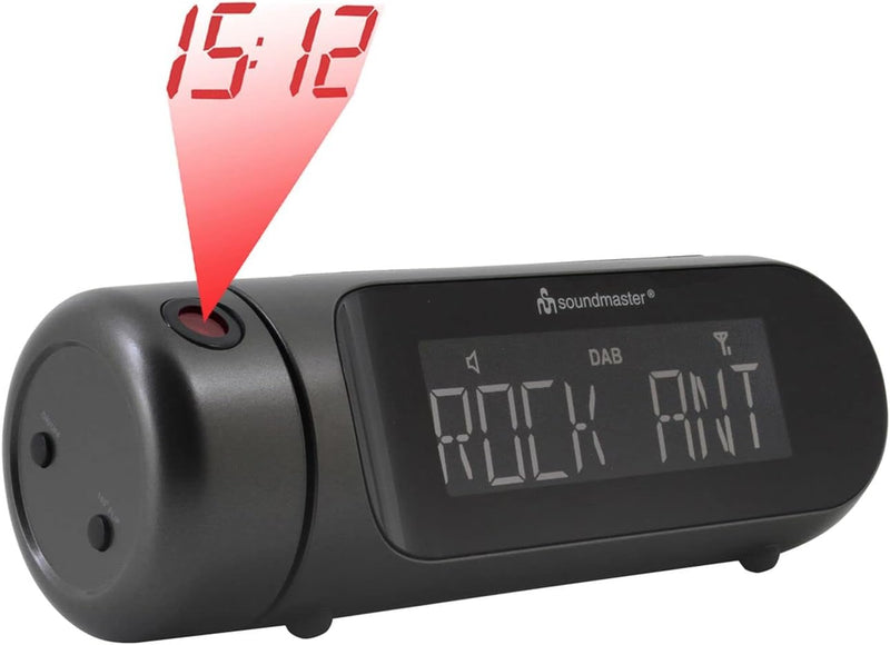 Soundmaster UR6700AN DAB+ und UKW Radiowecker (Dualalarm) mit Projektion Projektor