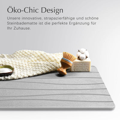 Amilutuo Badematte Stein, Diatomite Stone Bath Mat, rutschfeste Stein Badematte, Badematte Stein Sch