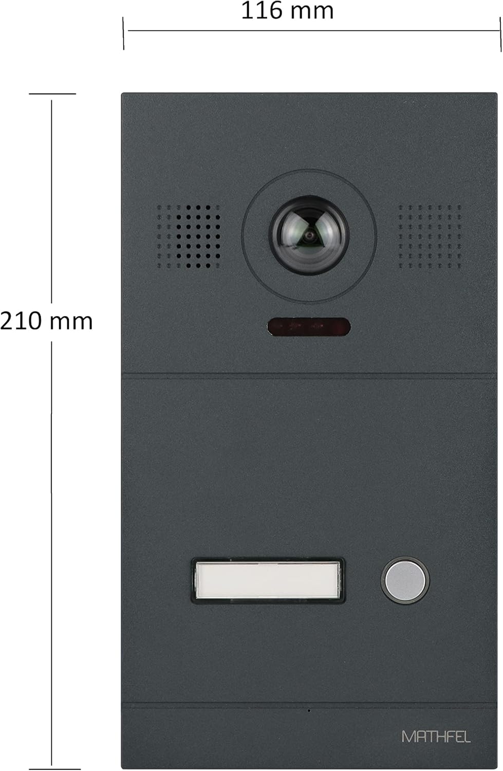 MATHFEL 2 Draht Bus IP Video Türsprechanlage 170 Grad Kamera, Aussenstation in Aluminium, Full HD Au