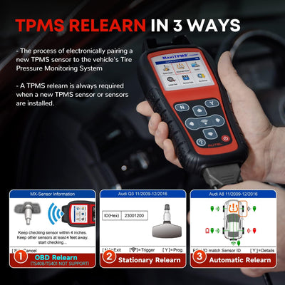 Autel MaxiTPMS TS508, Professional für Aktivieren/Neulernen Aller Sensoren, TPMS Reset, TPMS Program