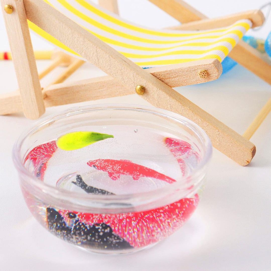 Super Idee Miniatur Angelrute Set 11er Set Angelstuhl Fischernetz Strohhut Fischschale mit Fischer A