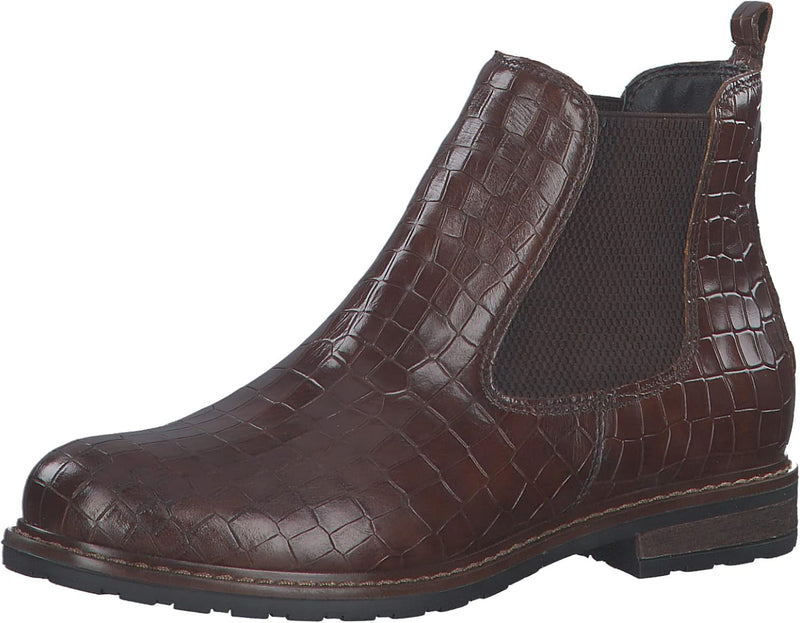 Tamaris Damen Stiefeletten, Frauen Chelsea Boots,Comfort Lining,TOUCHit-Fussbett 37 EU Braun Cogna L