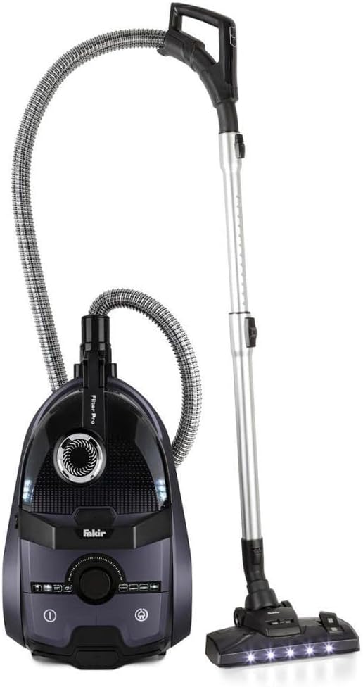Fakir Filter Pro - Beutelloser Staubsauger mit 8-fach Filtertechnik I Leiser Staubsauger mit HEPA 13