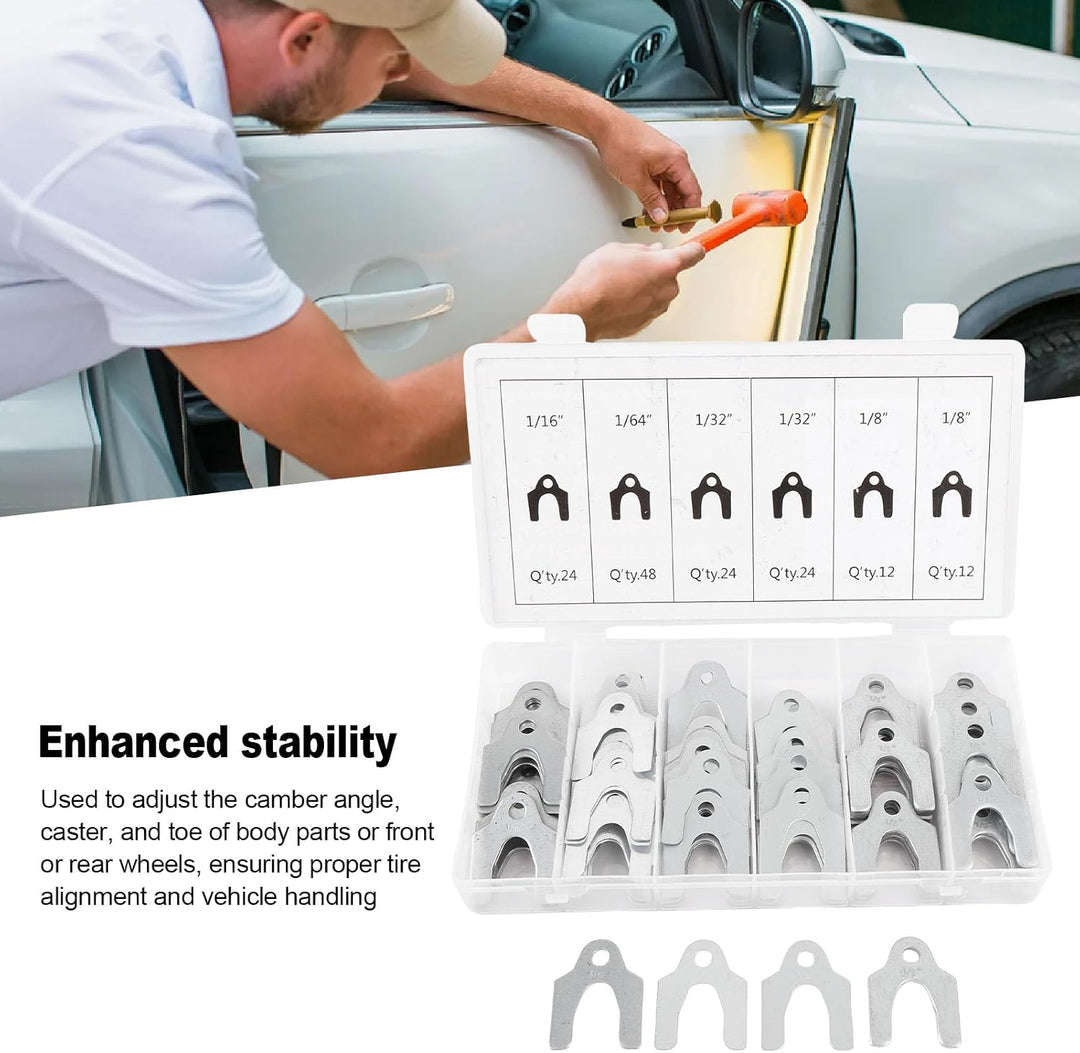 CHICIRIS 144pcs Auto Alignment Body Shim Kit Zum Einstellen von Körperteilen oder Sturzausrichtungss