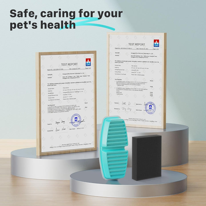 GIOTOHUN Katzenwasserbrunnenfilter: 12 Kohlefilter + 12 Schaumstofffilter – Haustier-Wasserbrunnenfi