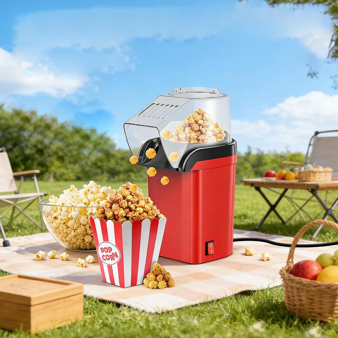Popcornmaschine, 1200w Heissluft Popcorn Maker, Popcorn Maker Ohne Öl, 3 Minuten Schnelles, Elektris