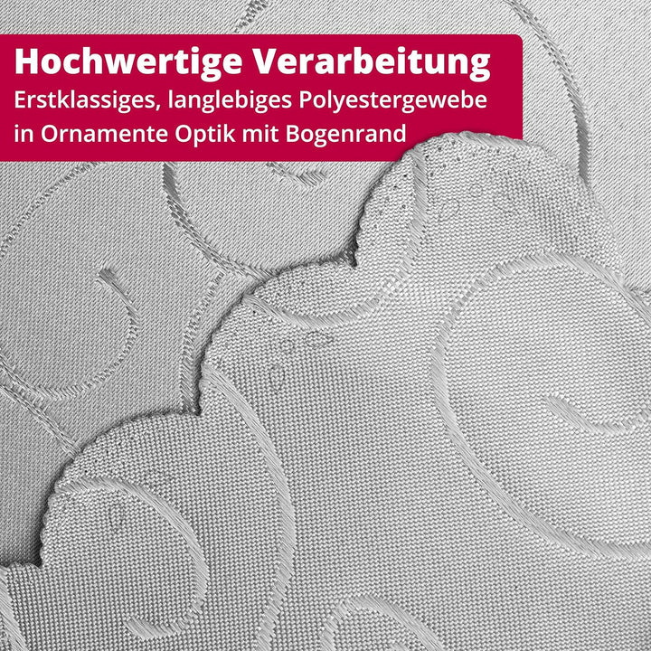 Kringel/Circle Tafeldecke Form, Grösse & Farbe wählbar- Eckig 130 x 340 cm - Altrosa/Rosa Damast Tis