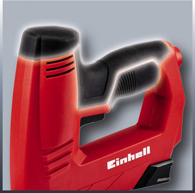 Einhell Elektrotacker TC-EN 20 E (für Klammern Typ 53, Nägel Typ 47, elektronische Schlagkraftvorwah