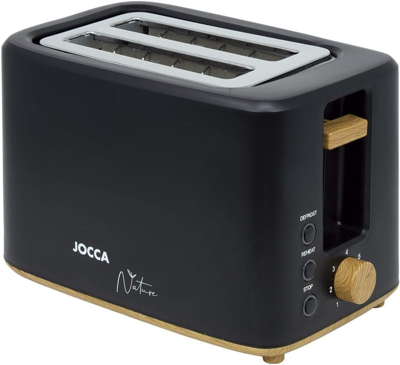 JOCCA - Toaster 2 Scheiben| 7 Toaststufen| Auftau-, Aufwärm- und Abbruchfunktion| Krümelsammler| Bre