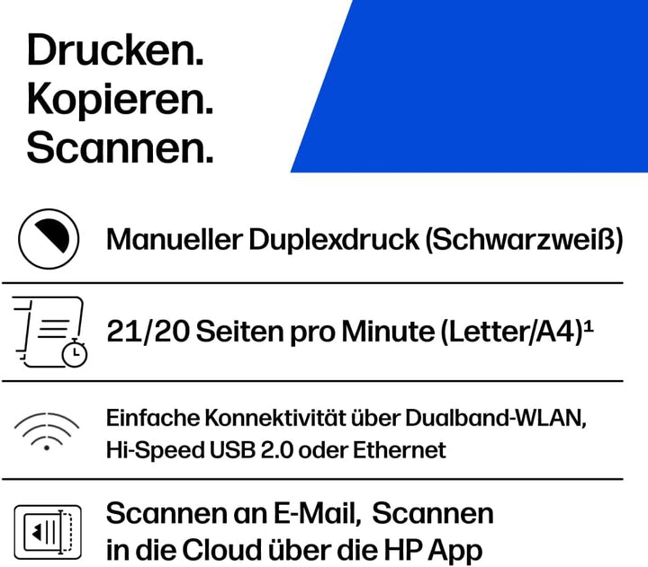 HP LaserJet MFP M140w Multifunktions-Laserdrucker, Monolaser, Drucker, Scanner, Kopierer, Duplex-Dru