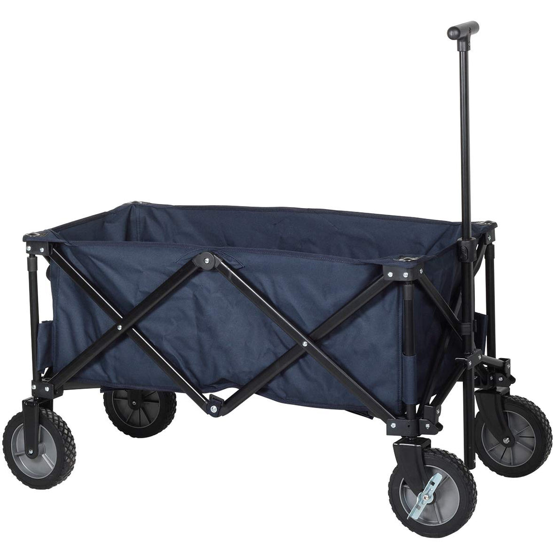Campart HC-0910 klappbarer Strandwagen/ Bollerwagen - 70 Kilogramm Belastbarkeit - Blau mit Tasche D
