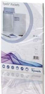 Tyvek 00067176 Versandtasche C4 (229x324 mm), weiss, mit Fenster, haftklebend, 20 Stück