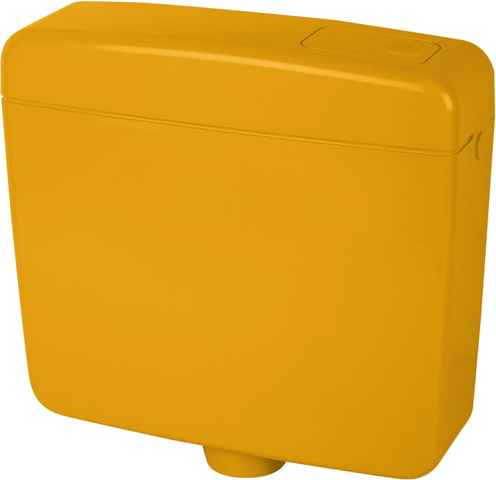 Calmwaters® Spülkasten Curry mit Spül-Stopp-Funktion, 6-9 Liter Spülmenge, Aufputzspülkasten WC schm