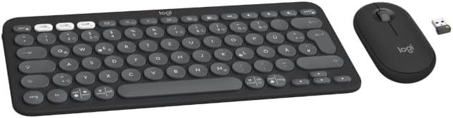 Logitech Pebble 2 Combo für Mac, kabellose Tastatur und Maus, schlank, leise und mobil, anpassbar, B